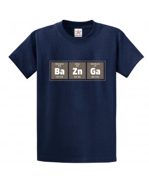 Ba Zn Ga Chemical Elements Symbols Classic Unisex Kids and Adults T-Shirt For Chemistry Lovers